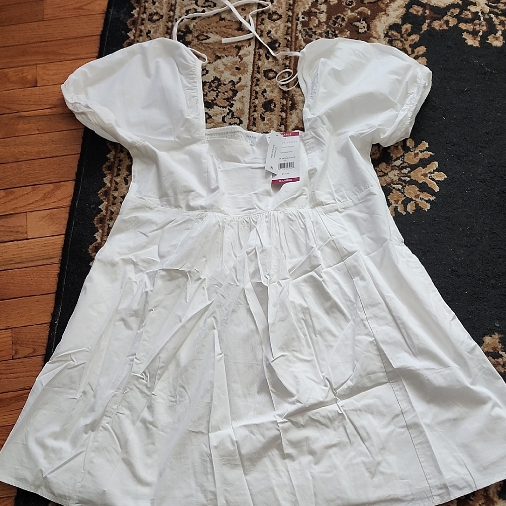 NWT! Draper James Women Charming White Dress; XL